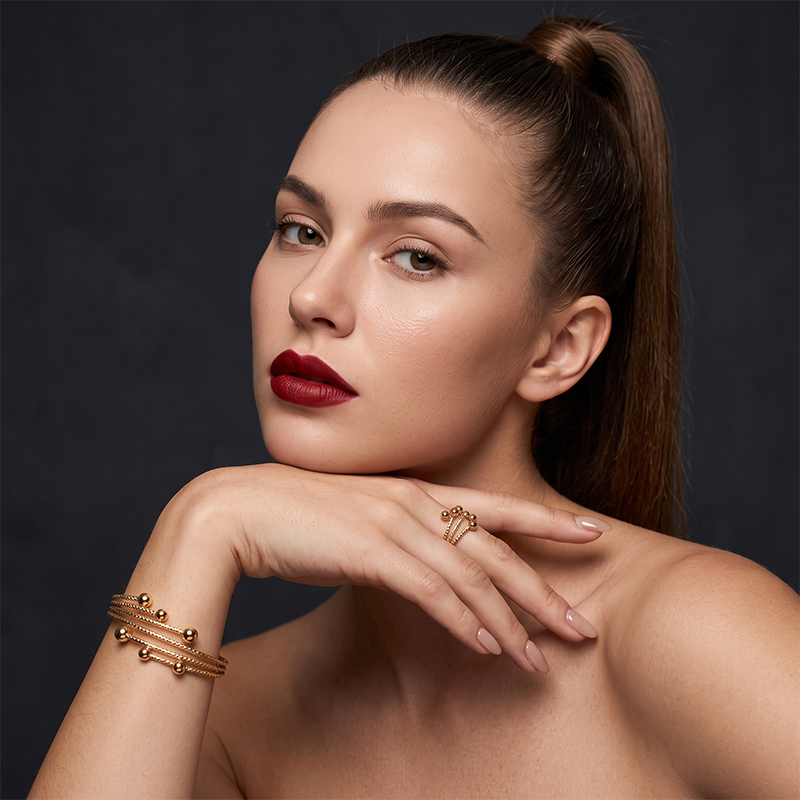 ✨ Set met glinsterende wikkelarmbanden voor dames