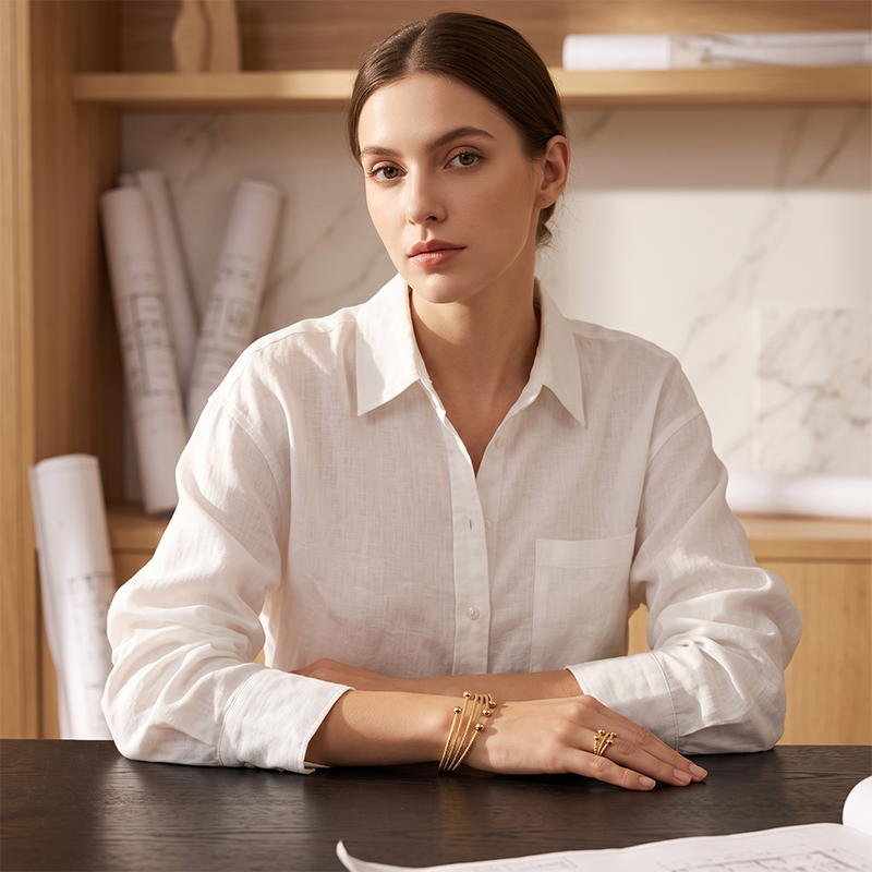 ✨ Set met glinsterende wikkelarmbanden voor dames