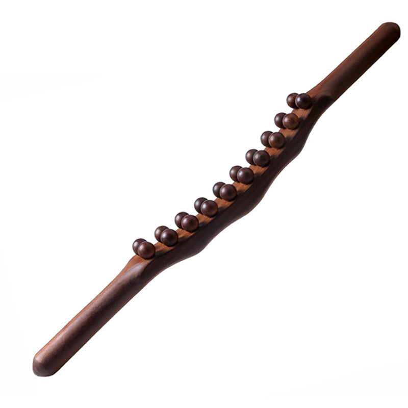 🪵 Houten Lymfemassagestok — Gelakt Beukenhout, Ergonomisch & Drainerend ✨