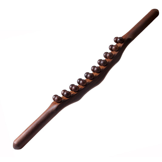 🪵 Houten Lymfemassagestok — Gelakt Beukenhout, Ergonomisch & Drainerend ✨