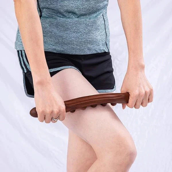 🪵 Houten Lymfemassagestok — Gelakt Beukenhout, Ergonomisch & Drainerend ✨