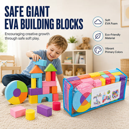 ⏳Tijdelijk 50% korting⏰Kinderen Zachte EVA Schuim Bouwblokken Set🏰