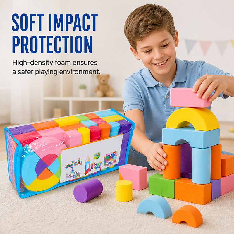 ⏳Tijdelijk 50% korting⏰Kinderen Zachte EVA Schuim Bouwblokken Set🏰