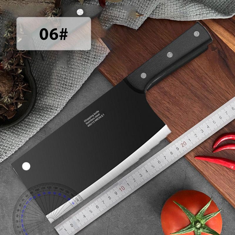 🔪 Gesmeed Keukenmes – 20 cm Hoogkoolstof Roestvrijstalen Koksmes met Volle Angel & Ergonomisch Handvat