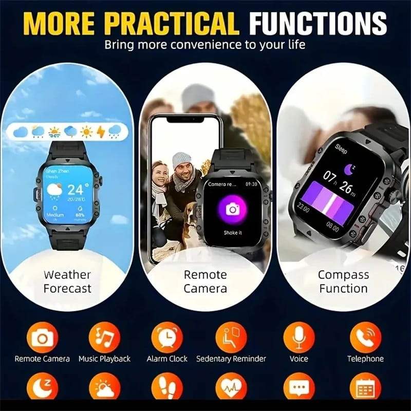 Robuust smartwatch voor buiten - 100+ sportmodi