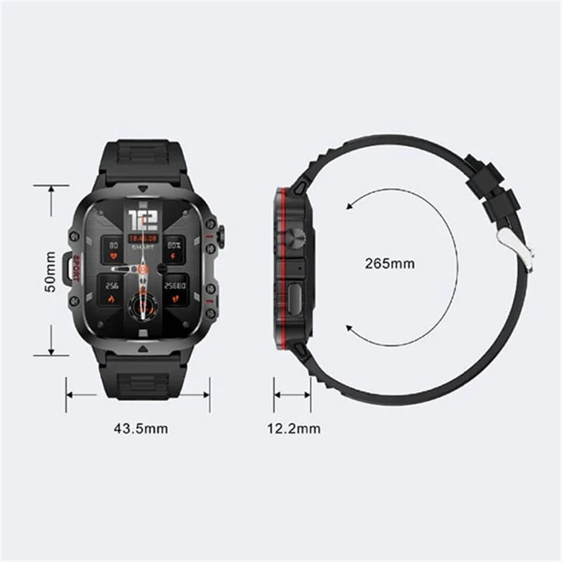 Robuust smartwatch voor buiten - 100+ sportmodi