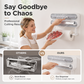 ⏳Time-Limited Special⏰3-in-1 Magnetic Kitchen Wrap Dispenser – Built-in Cutter Plastic Wrap Foil Dispenser with Paper Towel Holder, No Drilling Wall Mount Kitchen Organizer for Fridge & Cabinet