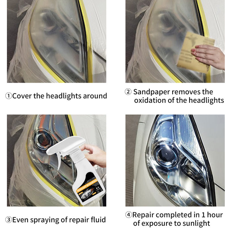 Koplampherstelspray voor auto's