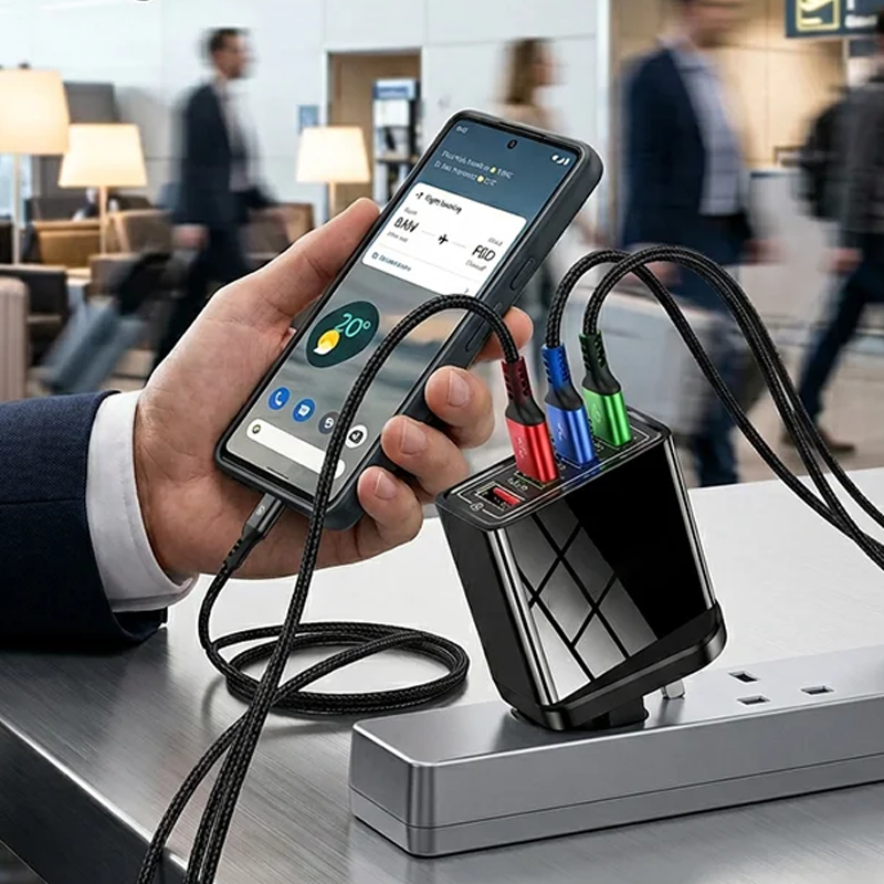 Universele 4-in-1 USB-voedingsadapter