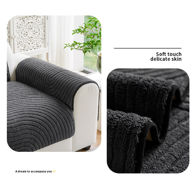 🛋️ Winterkussen van katoenfluweel, antislip, zachte bankhoes