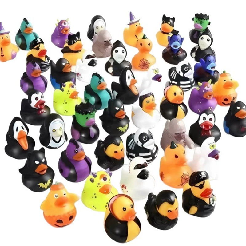 🦆 50% KORTING! 🎃 Halloween Eend Badspeelgoed voor Kinderen – Zacht PVC – 6×5,5×5,5 cm – Schattig & Drijvend voor Bad & Feest