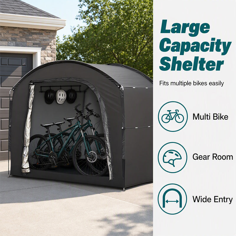 🚵‍♂️ Waterdichte Fietsenstallingstent – Beschermt Tegen Regen, Zon & Stof | Stevig Frame | Grote Capaciteit | Ideaal voor Fietsen, E-Bikes & Tuingereedschap ⛺
