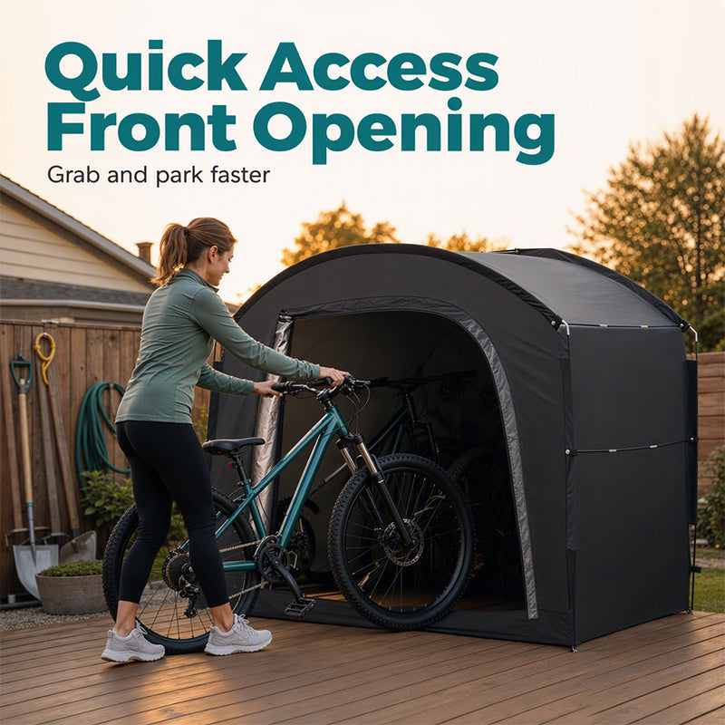 🚵‍♂️ Waterdichte Fietsenstallingstent – Beschermt Tegen Regen, Zon & Stof | Stevig Frame | Grote Capaciteit | Ideaal voor Fietsen, E-Bikes & Tuingereedschap ⛺