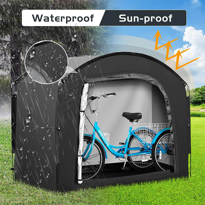 🚵‍♂️ Waterdichte Fietsenstallingstent – Beschermt Tegen Regen, Zon & Stof | Stevig Frame | Grote Capaciteit | Ideaal voor Fietsen, E-Bikes & Tuingereedschap ⛺