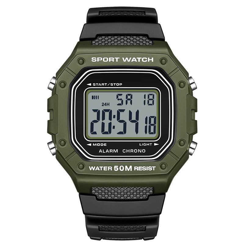 ⌚ 50% KORTING NU! 🌊 Digitaal Sporthorloge – 50M Waterdicht, LED Lichtgevend Display & Robuust Ontwerp 🏔️