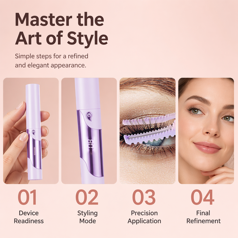 Draagbare Verwarmde Wimperroller met LED Digitaal Display