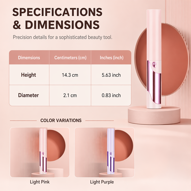 Draagbare Verwarmde Wimperroller met LED Digitaal Display