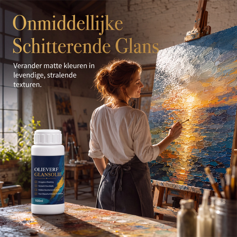 🎨 Gloss Boost Painting Varnish – Professionele hoogglansafwerking, versterkt de kleurdiepte en beschermt kunstwerken ✨