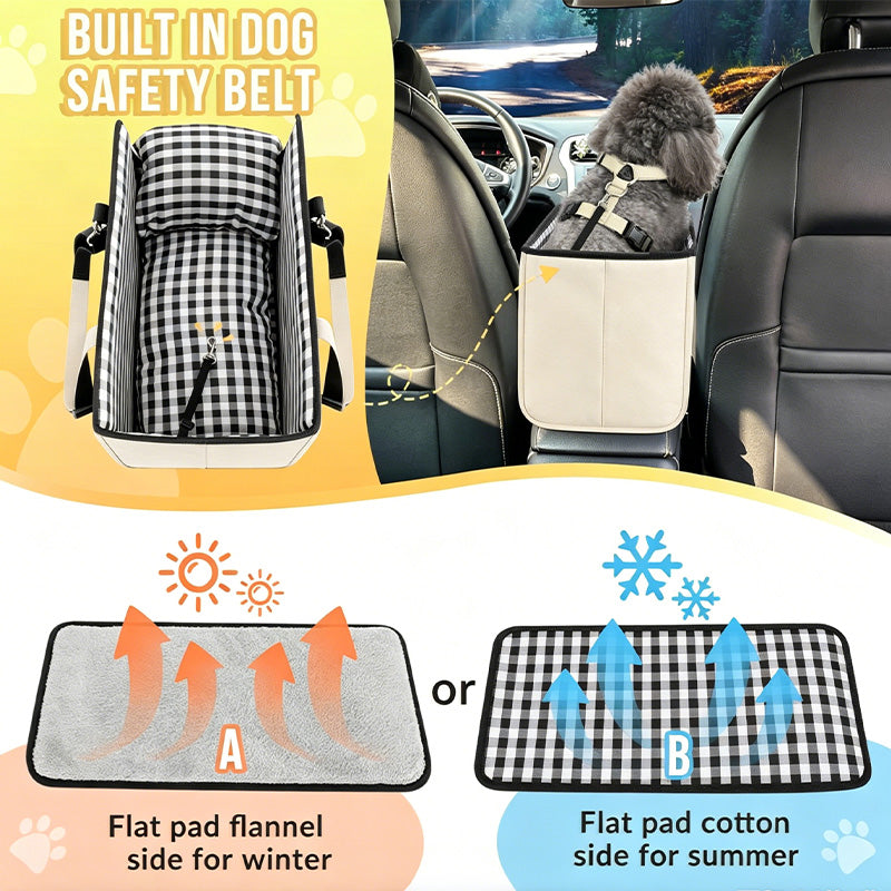 💥Tijdelijke aanbieding!🔥 Secure Travel Pet Booster – Draagbare autostoelverhoger voor honden, inclusief veiligheidsharnas. Zacht gewatteerde reismand voor kleine en middelgrote honden