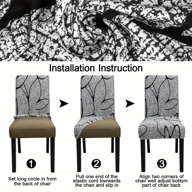 🛋️ Universele Stoelhoes met Print – Elastische Stof voor Rugleuning & Zitting | Wasbaar, Comfortabel & Ideaal voor Eetkamer en Woonkamer 🪑✨