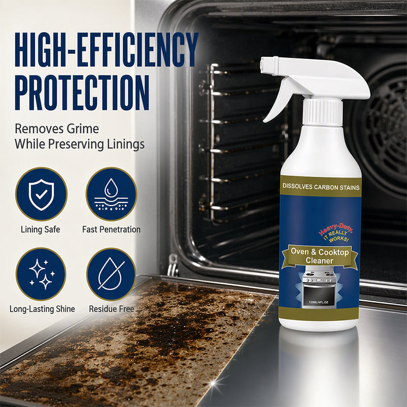 ⏳ Flitsaanbieding! ✨ Geen uren schrobben meer – krachtige spray lost hardnekkig vet en verkooling op in minuten. Beschermt de binnenbekleding, laat een streeploze glans achter. Eenvoudig te gebruiken met één hand 🎉