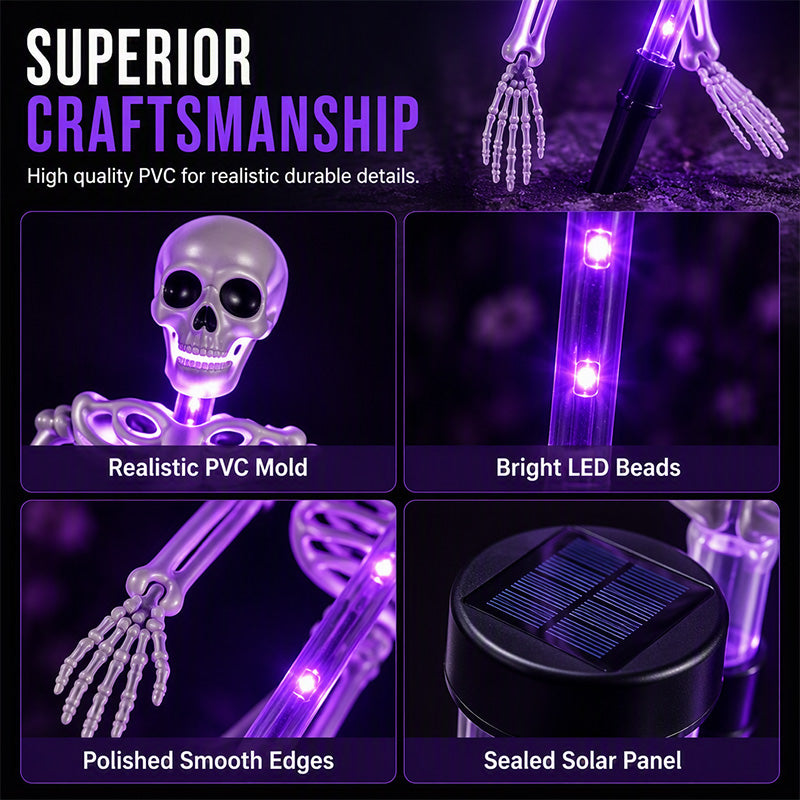 🎃 Vroege Halloween Aanbieding – 50% KORTING! 💀 Solar Skeletlampen voor de Tuin – Lichtgevende Halloween Decoratie Zonder Kabels ✨