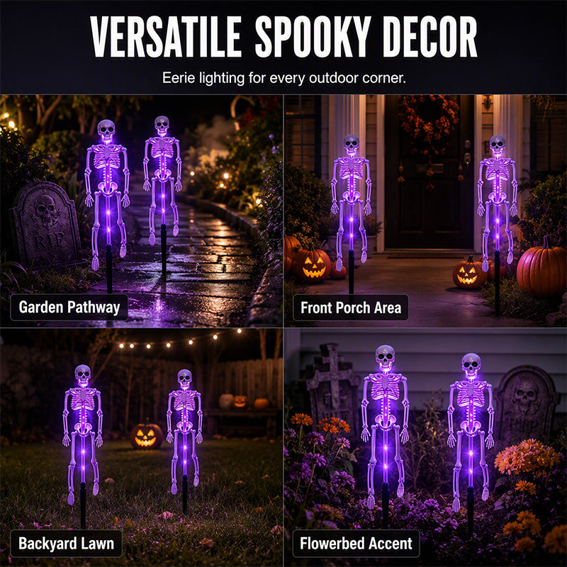 🎃 Vroege Halloween Aanbieding – 50% KORTING! 💀 Solar Skeletlampen voor de Tuin – Lichtgevende Halloween Decoratie Zonder Kabels ✨
