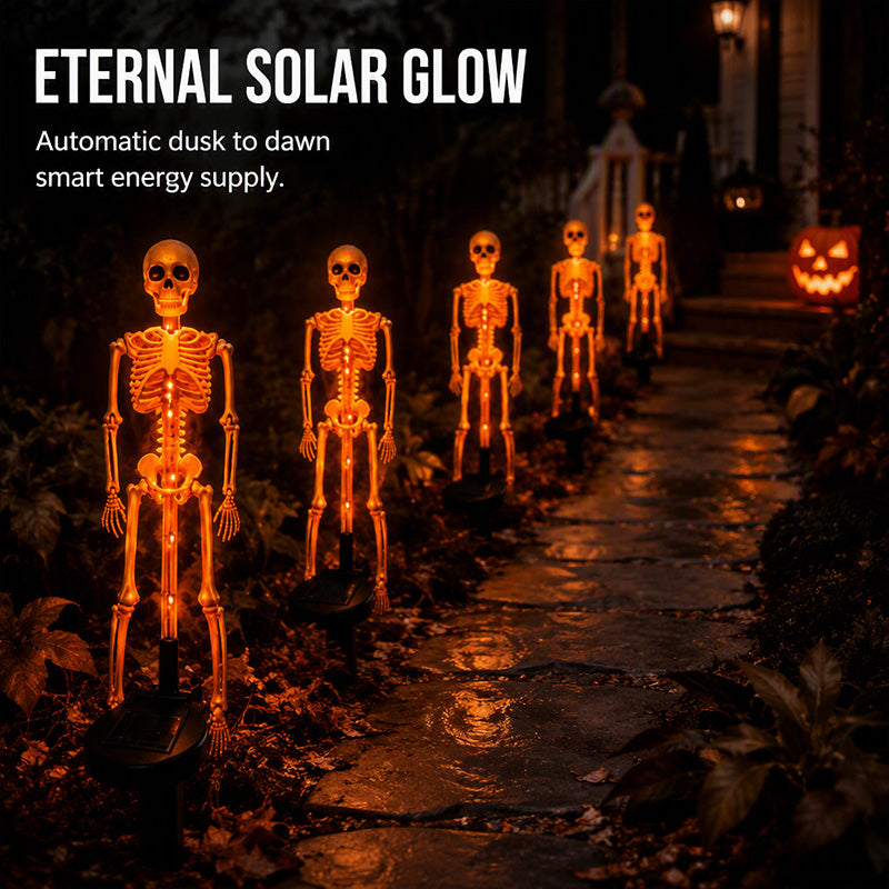 🎃 Vroege Halloween Aanbieding – 50% KORTING! 💀 Solar Skeletlampen voor de Tuin – Lichtgevende Halloween Decoratie Zonder Kabels ✨