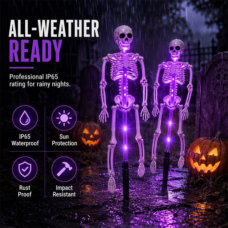 🎃 Vroege Halloween Aanbieding – 50% KORTING! 💀 Solar Skeletlampen voor de Tuin – Lichtgevende Halloween Decoratie Zonder Kabels ✨