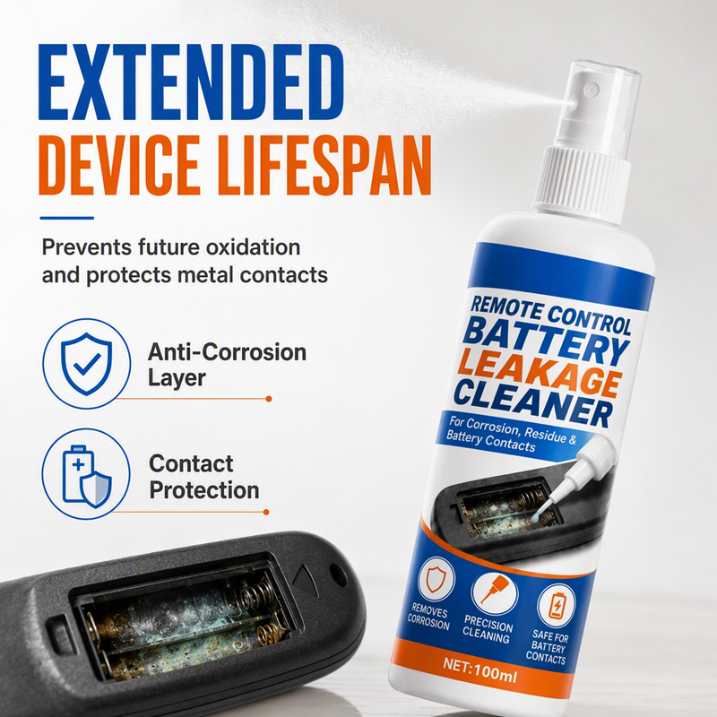 🔋 -50% KORTING! 🧴 Batterijcorrosie Reinigingsspray voor Afstandsbedieningen – 50/100 ml – Lost Oxidatie op & Herstelt Geleiding voor Elektronica 🛠️
