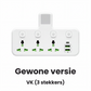 🔌  Stekker met Type-C oplaadpoort – 2 USB-poorten, nachtlampversie ✨