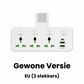 🔌  Stekker met Type-C oplaadpoort – 2 USB-poorten, nachtlampversie ✨