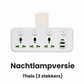 🔌  Stekker met Type-C oplaadpoort – 2 USB-poorten, nachtlampversie ✨