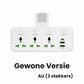 🔌  Stekker met Type-C oplaadpoort – 2 USB-poorten, nachtlampversie ✨