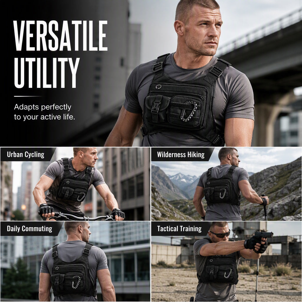 Tactische Chest Rig Tas voor Heren – Outdoor Fietsen