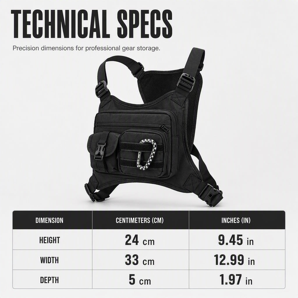 Tactische Chest Rig Tas voor Heren – Outdoor Fietsen