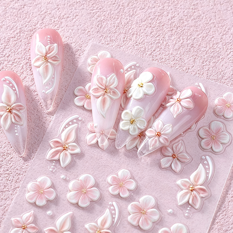 5D Bloemen Nagelstickers