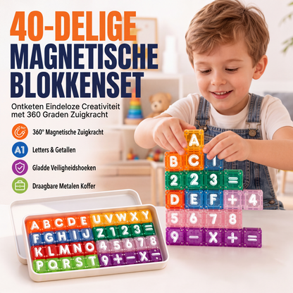 Magnetische alfabet- en cijferblokjes voor kinderen