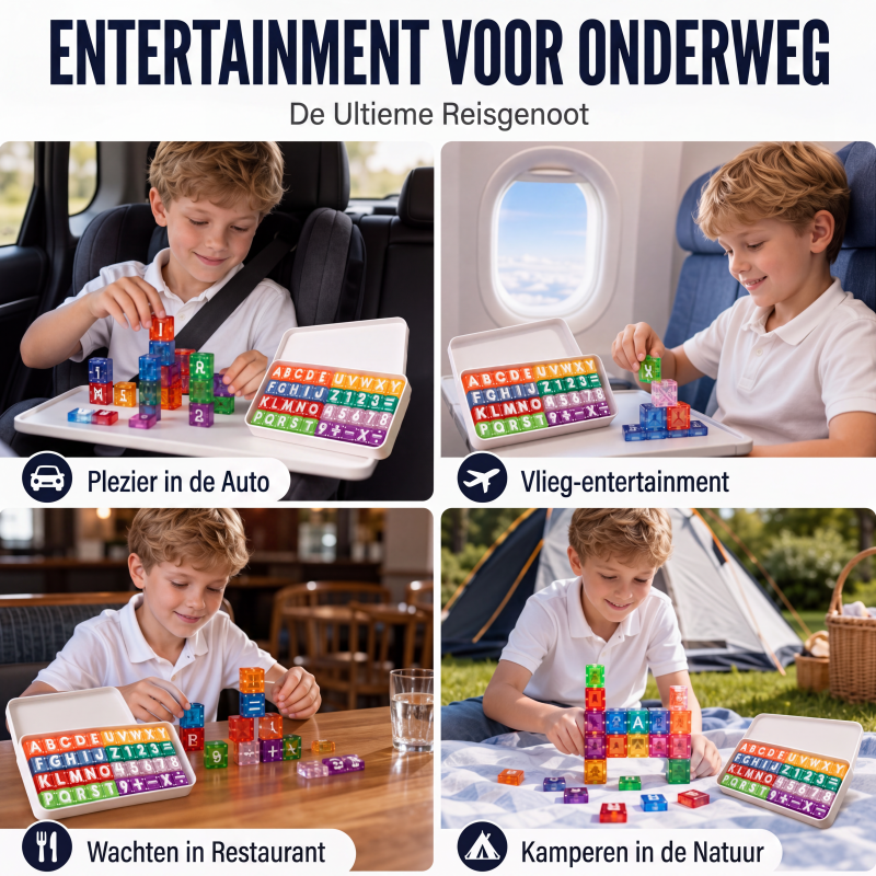 Magnetische alfabet- en cijferblokjes voor kinderen
