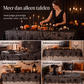 Tafelkleed en placemat set met griezelige Halloween-patronen