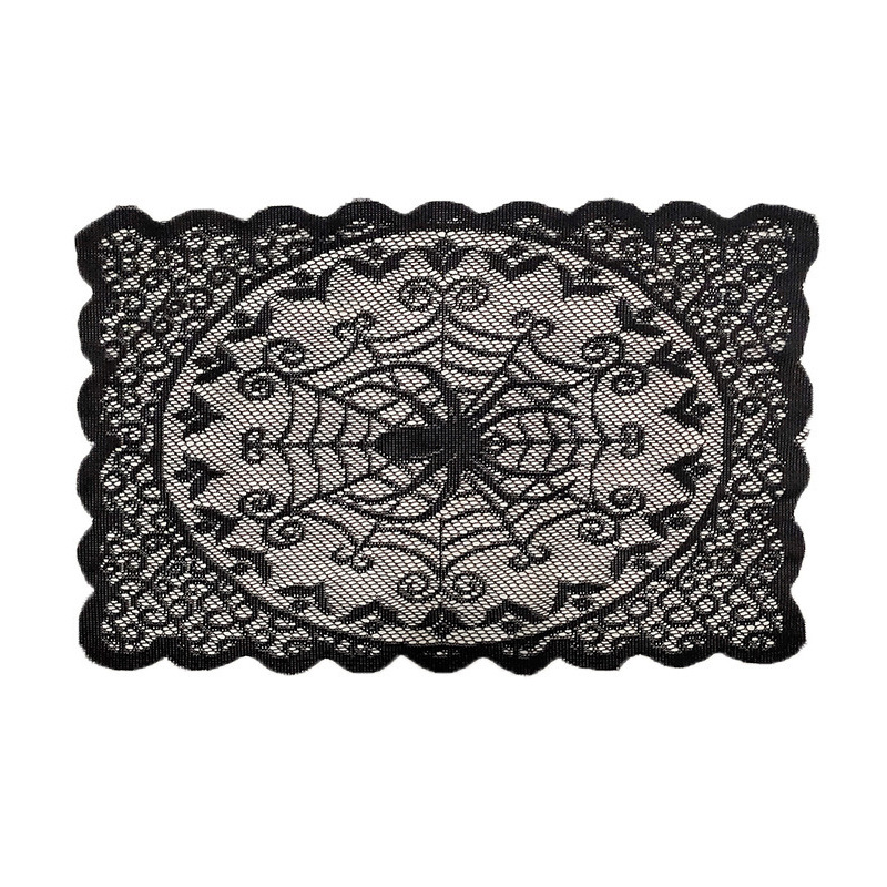 Tafelkleed en placemat set met griezelige Halloween-patronen