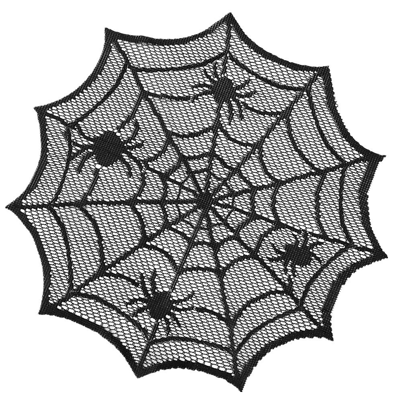 Tafelkleed en placemat set met griezelige Halloween-patronen