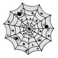 Tafelkleed en placemat set met griezelige Halloween-patronen