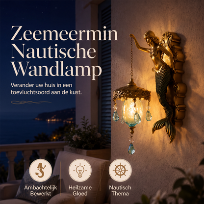 Vintage Zeemeermin Wandlamp