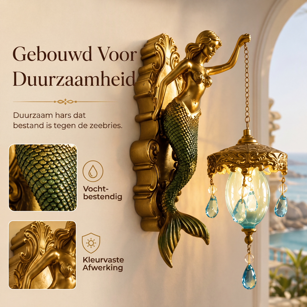 Vintage Zeemeermin Wandlamp