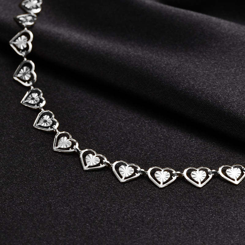🎉 BEPERKTE TIJD 50% KORTING! 💛 Stralende Hart Ketting – Gepolijst Opengewerkt Hart Schakel, Lichtgewicht & Vrouwelijke Charme voor Dagelijks Dragen ✨