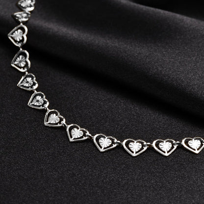 🎉 BEPERKTE TIJD 50% KORTING! 💛 Stralende Hart Ketting – Gepolijst Opengewerkt Hart Schakel, Lichtgewicht & Vrouwelijke Charme voor Dagelijks Dragen ✨