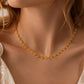 🎉 BEPERKTE TIJD 50% KORTING! 💛 Stralende Hart Ketting – Gepolijst Opengewerkt Hart Schakel, Lichtgewicht & Vrouwelijke Charme voor Dagelijks Dragen ✨