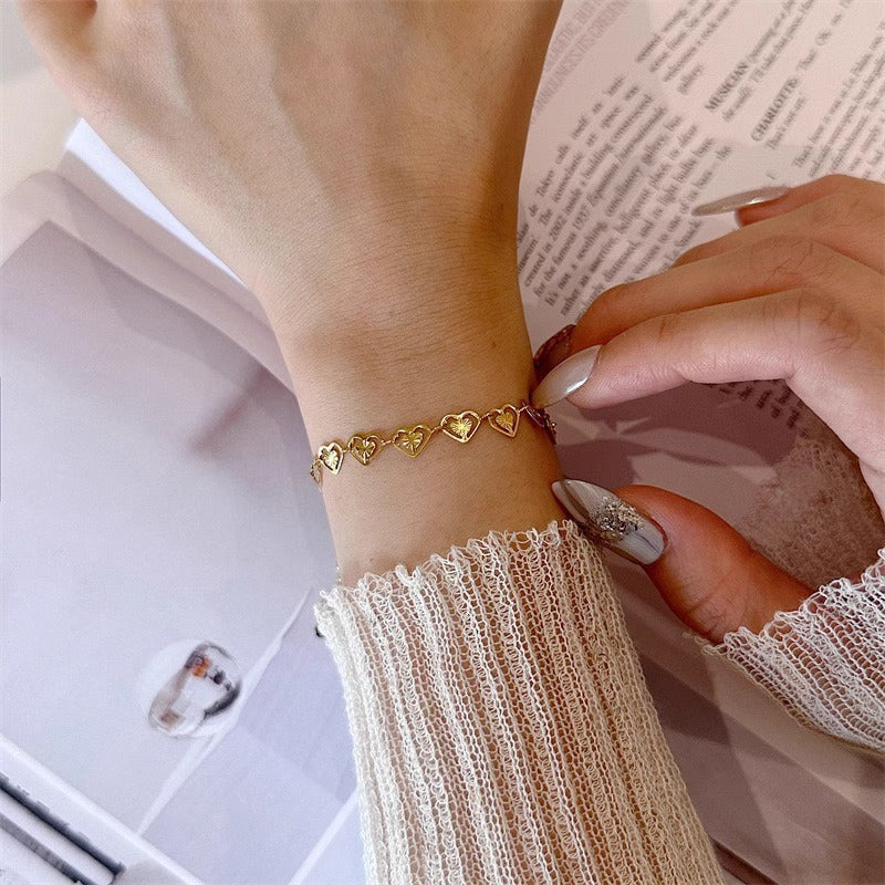 🎉 BEPERKTE TIJD 50% KORTING! 💛 Stralende Hart Ketting – Gepolijst Opengewerkt Hart Schakel, Lichtgewicht & Vrouwelijke Charme voor Dagelijks Dragen ✨