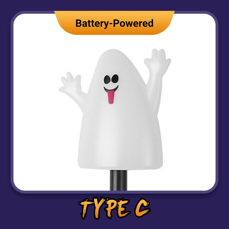 Halloween pompoen tuinpaal zonne-energie lamp